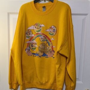 Hand Made Yellow Graphic Men's Sweater